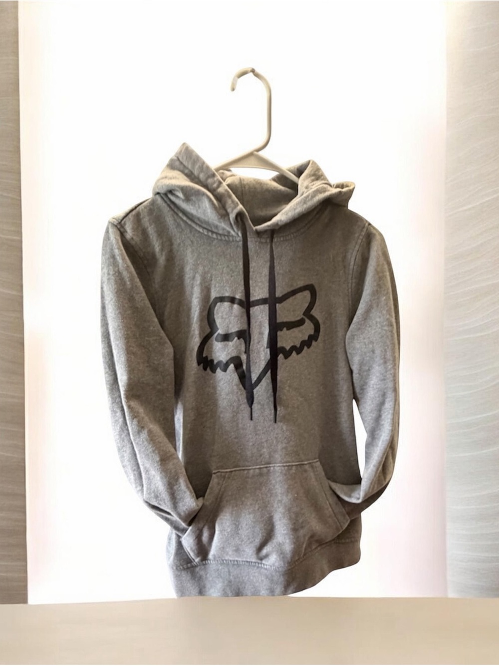 Fox Gray Hoodie with Black Logo